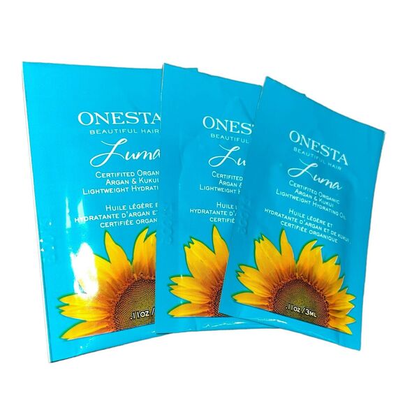 Onesta Luma Kukui & Argan Lightweight Hydrating Oil Travel Gym Sample Lot of 3 - Picture 2 of 3